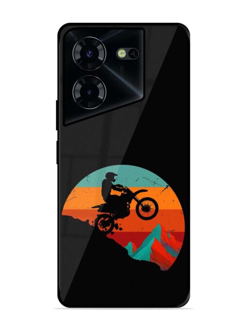 Mountain Bike Glossy Metal Phone Cover for Tecno Pova 5 Pro (5G) Zapvi