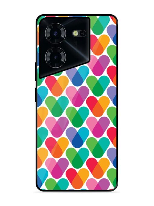 Overlapping Colors Colorful Glossy Metal TPU Phone Cover for Tecno Pova 5 Pro (5G) Zapvi