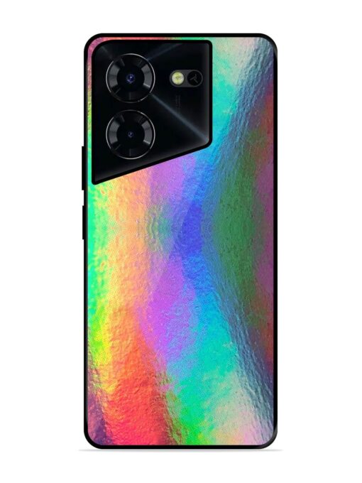 Colorful Holographic Background Glossy Metal TPU Phone Cover for Tecno Pova 5 Pro (5G) Zapvi