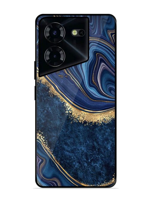 Abstract Background Blue Glossy Metal TPU Phone Cover for Tecno Pova 5 Pro (5G)