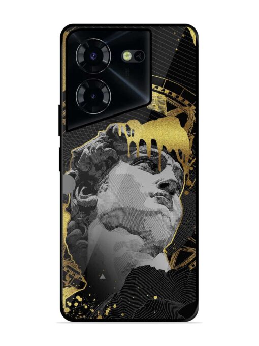 Roman Face Glossy Metal Phone Cover for Tecno Pova 5 Pro (5G)