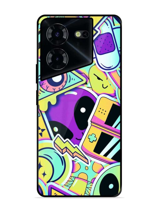 Scratch Art Glossy Metal Phone Cover for Tecno Pova 5 Pro (5G) Zapvi