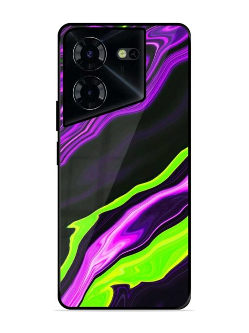 Bright Fluid Violet Glossy Metal Phone Cover for Tecno Pova 5 Pro (5G)