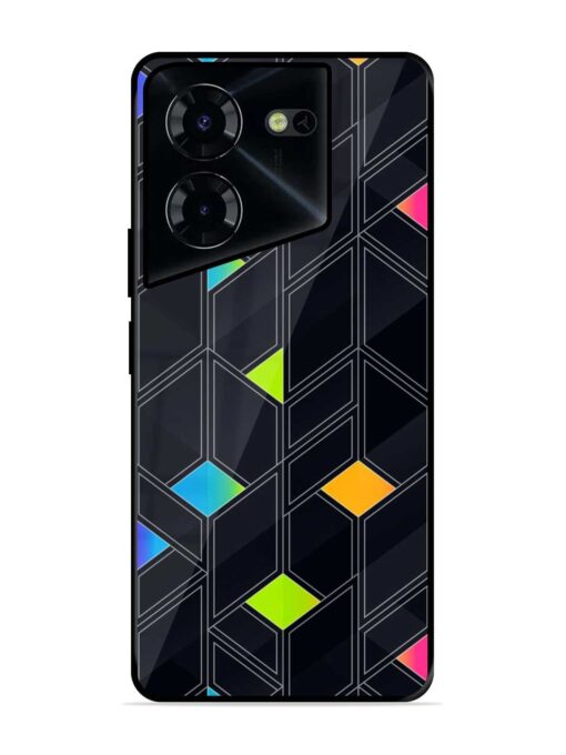 Abstract Mosaic Seamless Glossy Metal Phone Cover for Tecno Pova 5 Pro (5G) Zapvi