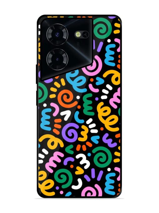 Colorful Seamless Vector Glossy Metal Phone Cover for Tecno Pova 5 Pro (5G) Zapvi