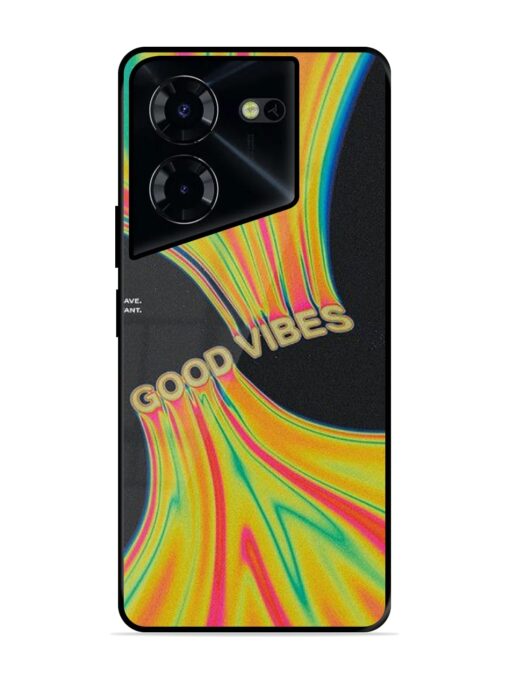 Good Vibes Glossy Metal Phone Cover for Tecno Pova 5 Pro (5G) Zapvi