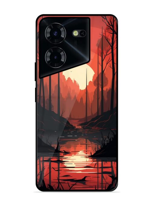 Natural Landscape Glossy Metal Phone Cover for Tecno Pova 5 Pro (5G) Zapvi