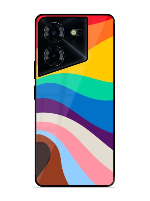 Minimal Pride Art Glossy Metal Phone Cover for Tecno Pova 5 Pro (5G)