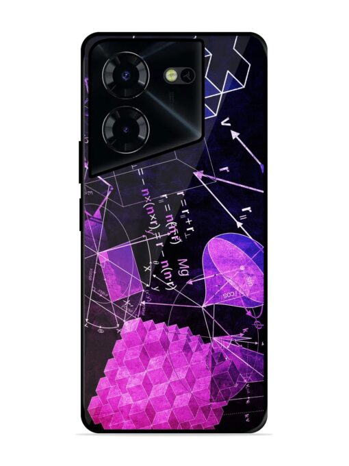 Math Physics Formula Art Glossy Metal Phone Cover for Tecno Pova 5 Pro (5G) Zapvi