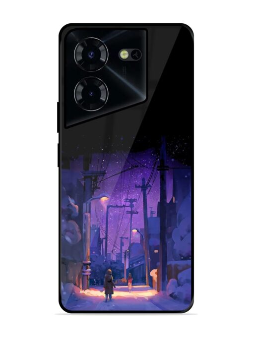 Winter Anime Art Glossy Metal Phone Cover for Tecno Pova 5 Pro (5G)