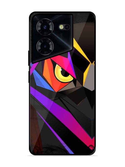 Wpap Owl Glossy Metal Phone Cover for Tecno Pova 5 Pro (5G)