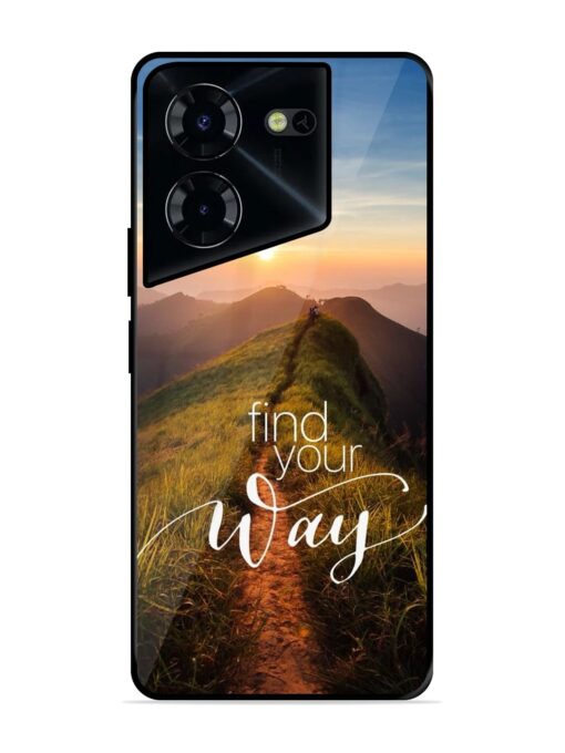 Find Your Way Glossy Metal Phone Cover for Tecno Pova 5 Pro (5G) Zapvi