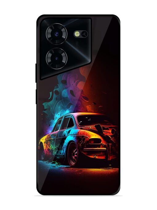 High Classic Car Art Glossy Metal Phone Cover for Tecno Pova 5 Pro (5G) Zapvi