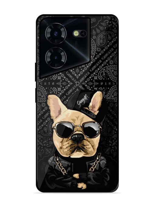 Gangsta Cool Sunmetales Dog Glossy Metal Phone Cover for Tecno Pova 5 Pro (5G) Zapvi