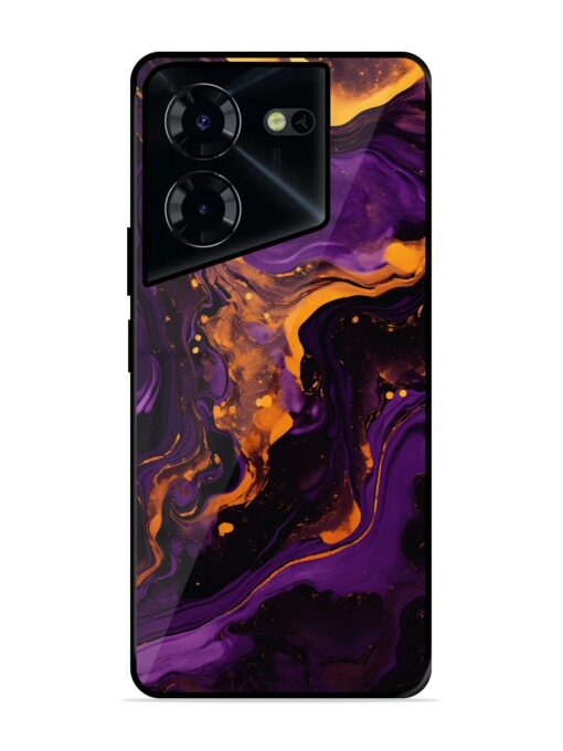 Painting Of A Purple Glossy Metal Phone Cover for Tecno Pova 5 Pro (5G) Zapvi