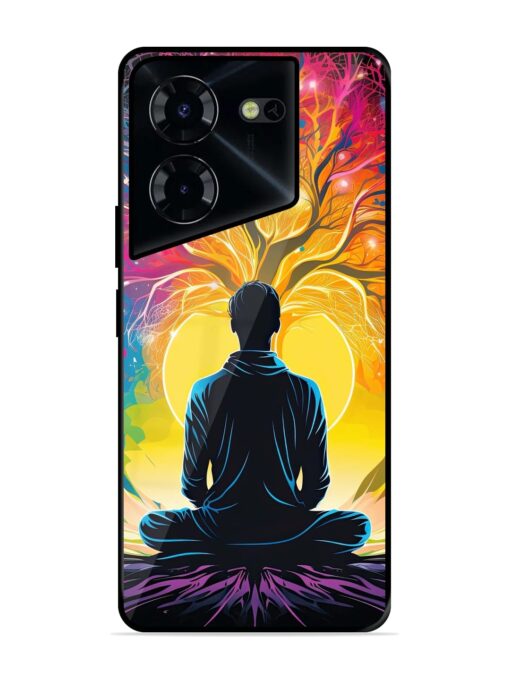 Mind Colourful Glossy Metal Phone Cover for Tecno Pova 5 Pro (5G)