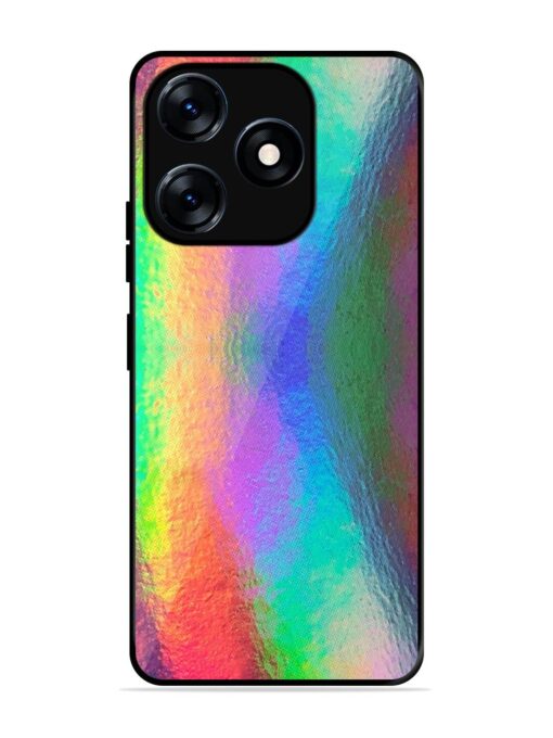 Colorful Holographic Background Glossy Metal TPU Phone Cover for Tecno Spark 10 (4G) Zapvi