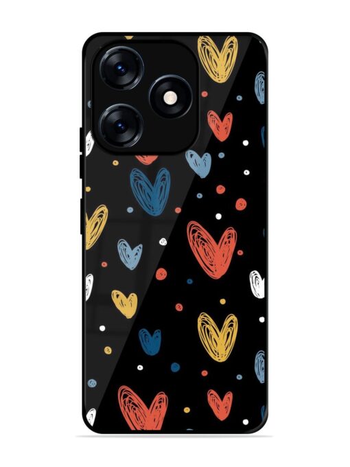 Happy Valentines Day Glossy Metal TPU Phone Cover for Tecno Spark 10 (4G)