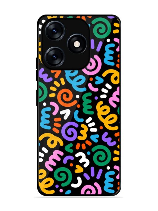 Colorful Seamless Vector Glossy Metal Phone Cover for Tecno Spark 10 (4G) Zapvi