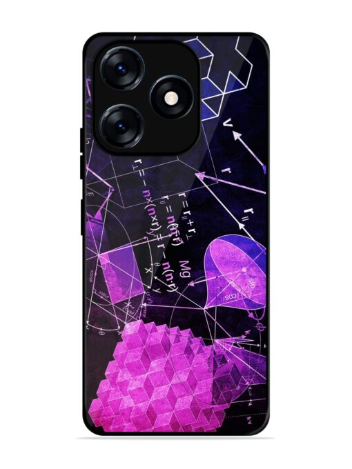 Math Physics Formula Art Glossy Metal Phone Cover for Tecno Spark 10 (4G)