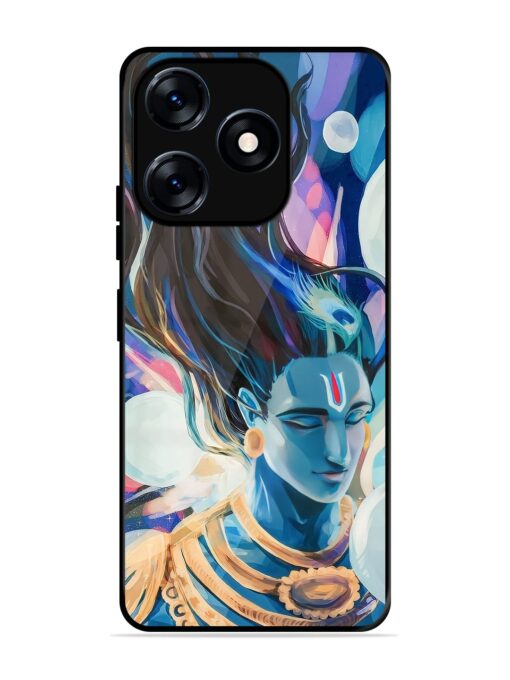 Bhagwan Sri Krishna Glossy Metal Phone Cover for Tecno Spark 10 (4G)