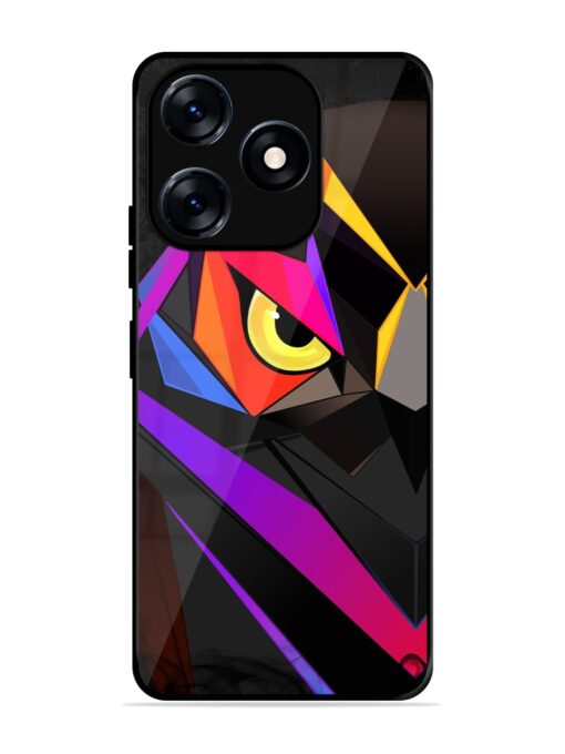 Wpap Owl Glossy Metal Phone Cover for Tecno Spark 10 (4G)