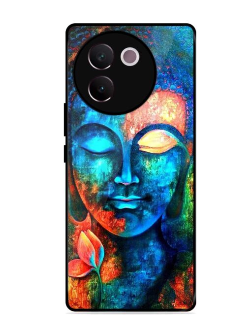 Buddha Painting Glossy Metal Phone Cover for Vivo V30E (5G) Zapvi