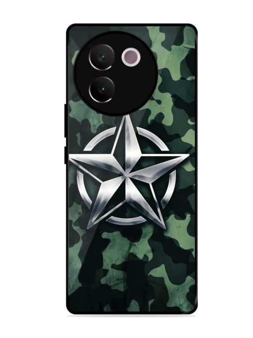 Indian Army Star Design Glossy Metal Phone Cover for Vivo V30E (5G) Zapvi