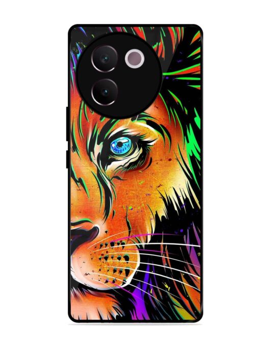 Colorful Lion Design Glossy Metal TPU Phone Cover for Vivo V30E (5G)