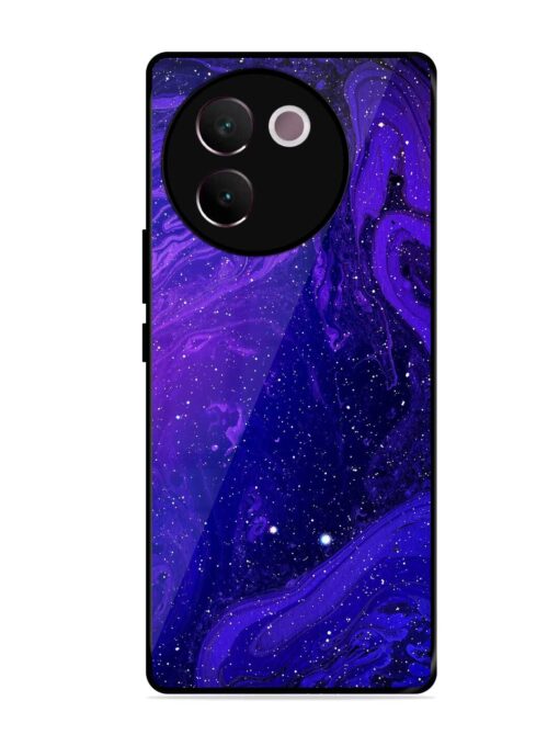 Galaxy Acrylic Abstract Art Glossy Metal Phone Cover for Vivo V30E (5G) Zapvi