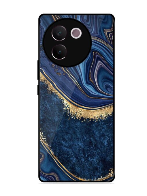 Abstract Background Blue Glossy Metal TPU Phone Cover for Vivo V30E (5G) Zapvi