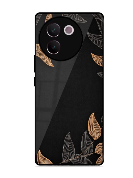 Foliage Art Glossy Metal Phone Cover for Vivo V30E (5G) Zapvi