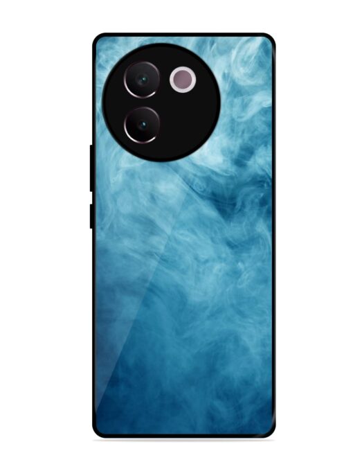 Blue Smoke Art Glossy Metal Phone Cover for Vivo V30E (5G)