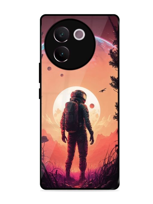 Red Sky At Morning Glossy Metal Phone Cover for Vivo V30E (5G) Zapvi