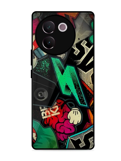 Graffiti Art Glossy Metal Phone Cover for Vivo V30E (5G) Zapvi