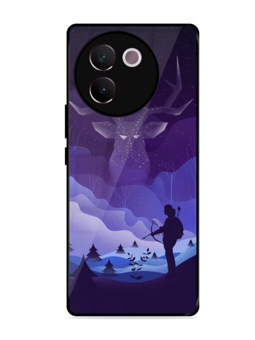 Deer Forest River Glossy Metal Phone Cover for Vivo V30E (5G) Zapvi