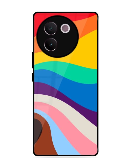 Minimal Pride Art Glossy Metal Phone Cover for Vivo V30E (5G) Zapvi