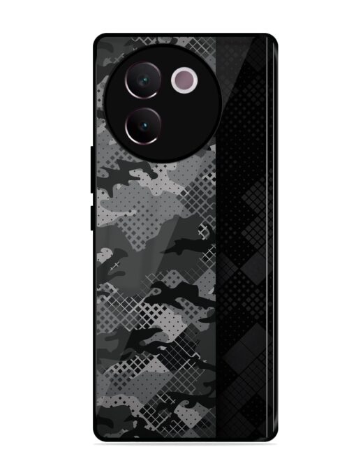 Dark Camouflage Glossy Metal Phone Cover for Vivo V30E (5G) Zapvi