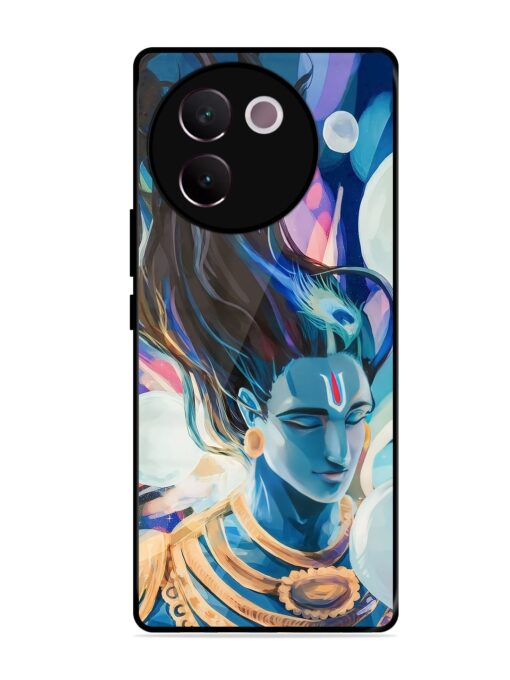 Bhagwan Sri Krishna Glossy Metal Phone Cover for Vivo V30E (5G) Zapvi