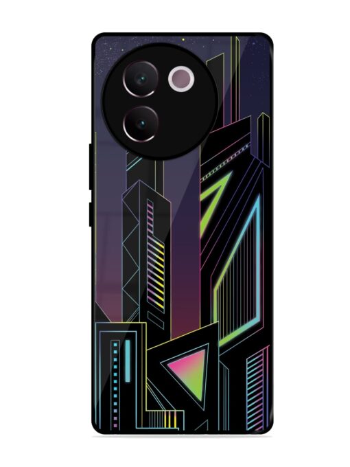 Neon Dreamscape Glossy Metal Phone Cover for Vivo V30E (5G) Zapvi