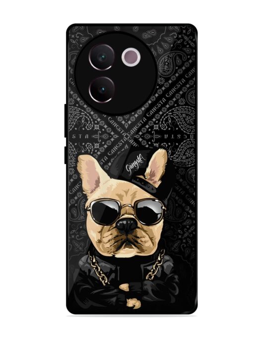 Gangsta Cool Sunmetales Dog Glossy Metal Phone Cover for Vivo V30E (5G)