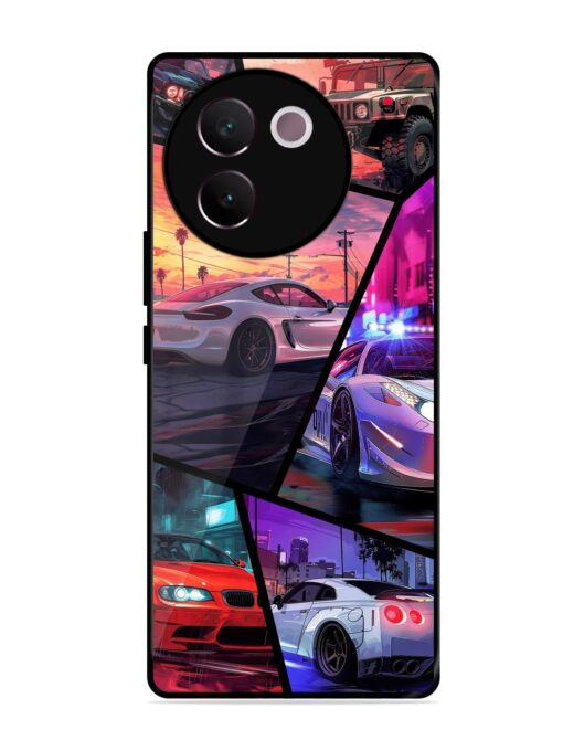 Ride In Pixels Glossy Metal Phone Cover for Vivo V30E (5G) Zapvi