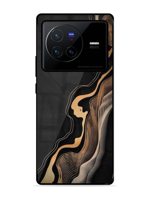 Abstract Art Glossy Metal TPU Phone Cover for Vivo X80 Zapvi