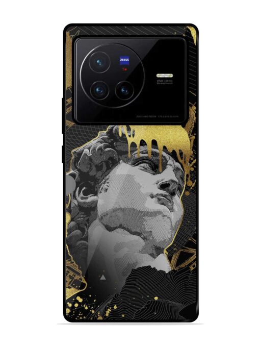 Roman Face Glossy Metal Phone Cover for Vivo X80 Zapvi