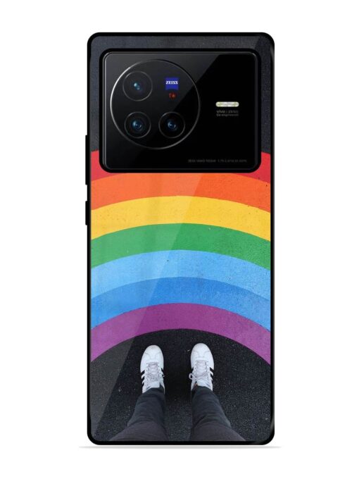 Legs Rainbow Glossy Metal TPU Phone Cover for Vivo X80