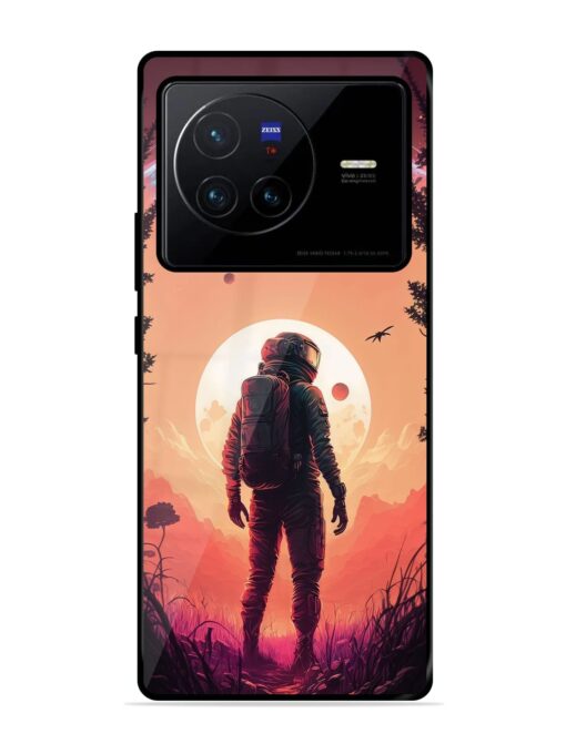 Red Sky At Morning Glossy Metal Phone Cover for Vivo X80 Zapvi