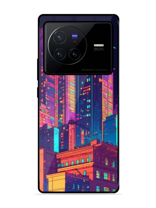 City View Glossy Metal Phone Cover for Vivo X80 Zapvi