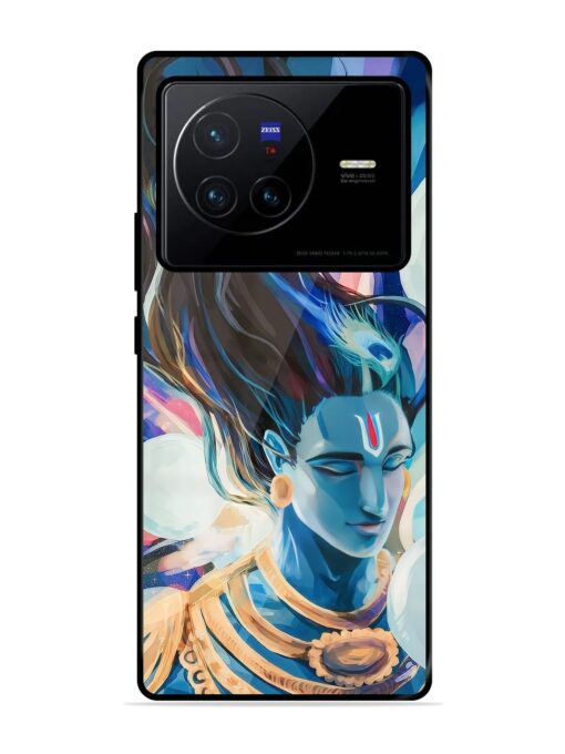 Bhagwan Sri Krishna Glossy Metal Phone Cover for Vivo X80