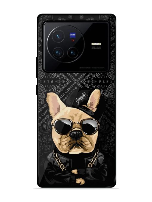 Gangsta Cool Sunmetales Dog Glossy Metal Phone Cover for Vivo X80