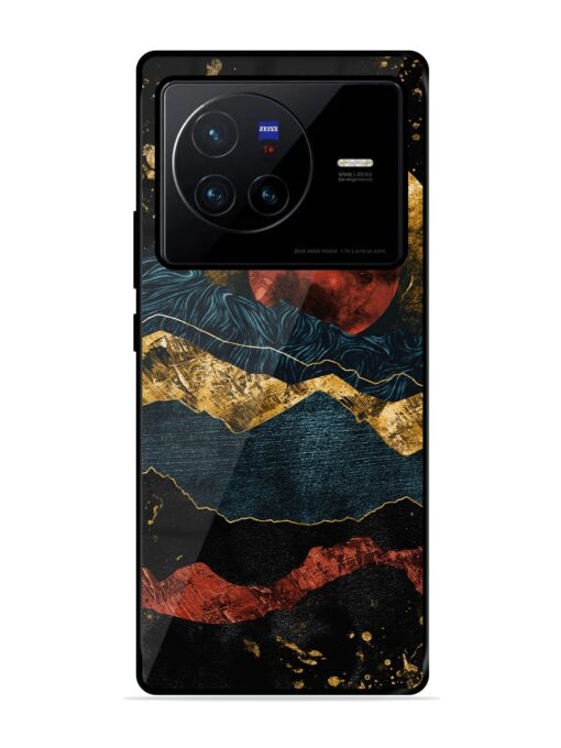 Gold Painting View Glossy Metal Phone Cover for Vivo X80